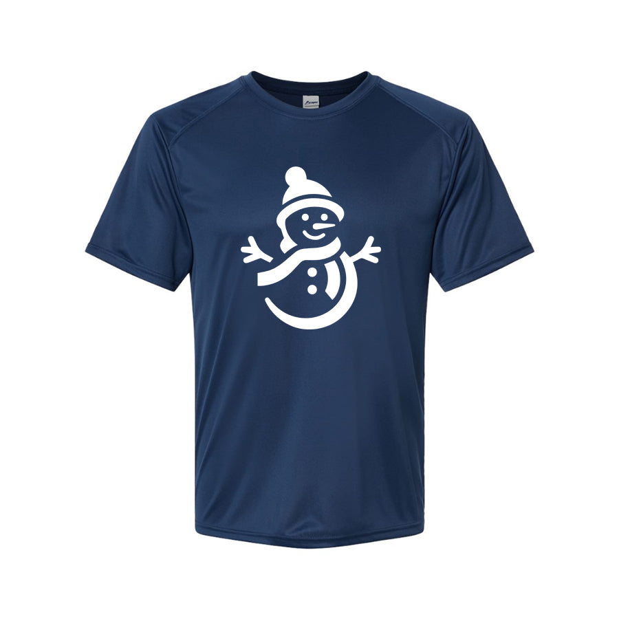 Youth Kids Snowman Polyester T-Shirt