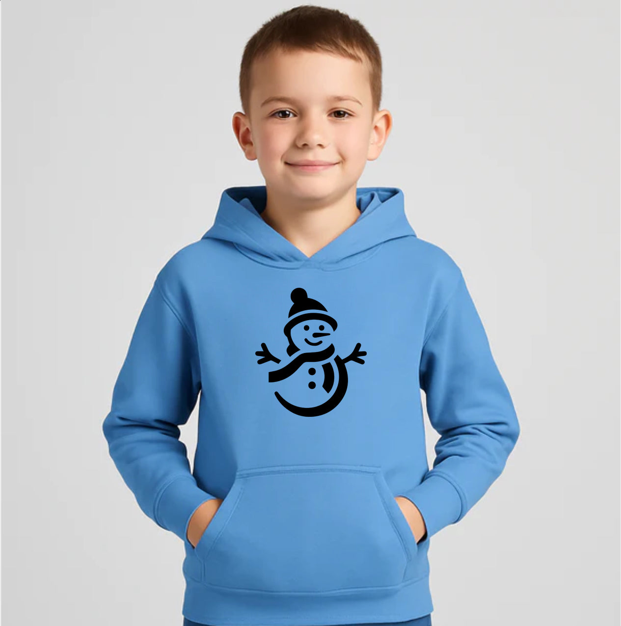 Youth Kids Snowman Pullover Hoodie