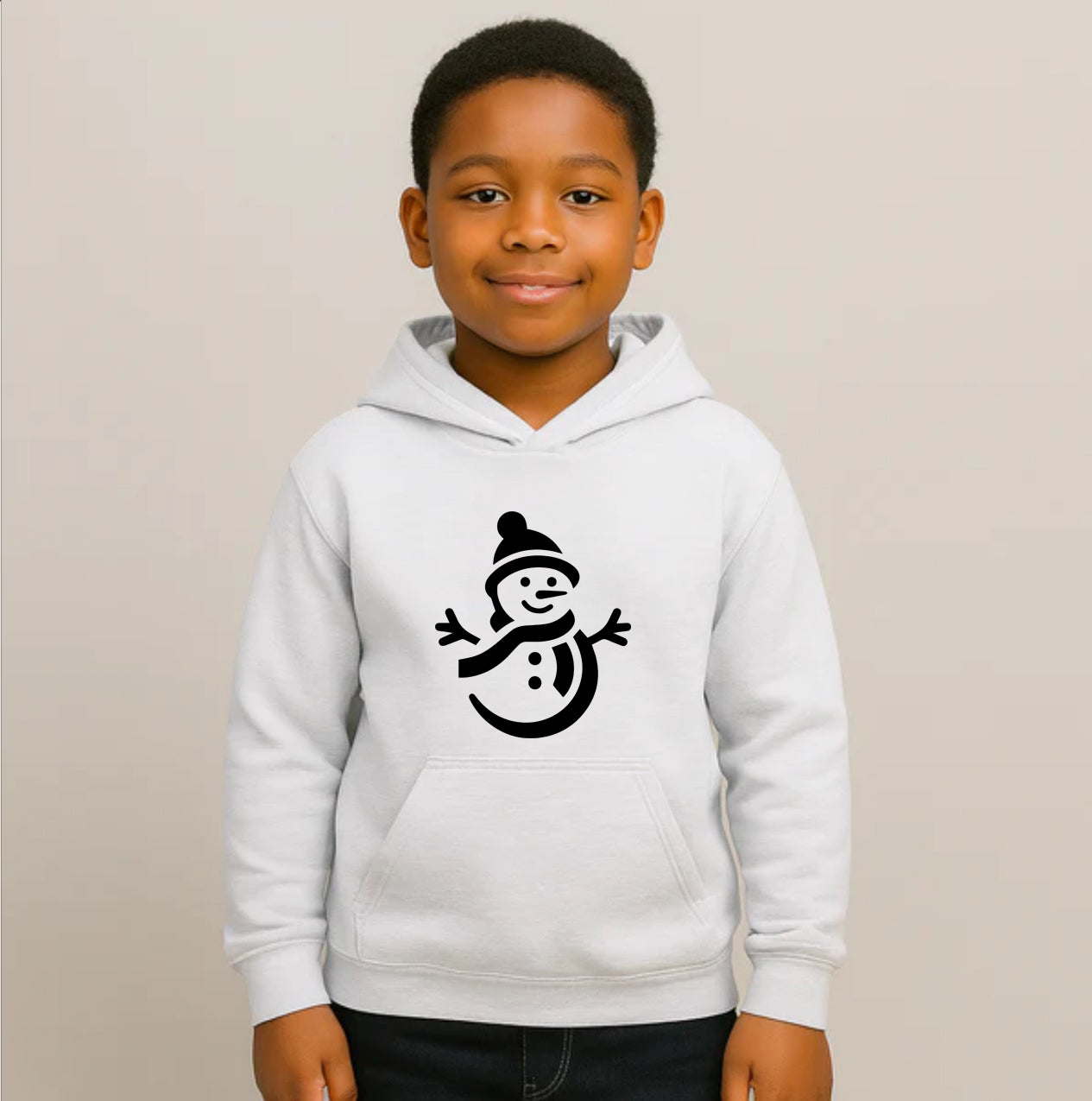 Youth Kids Snowman Pullover Hoodie