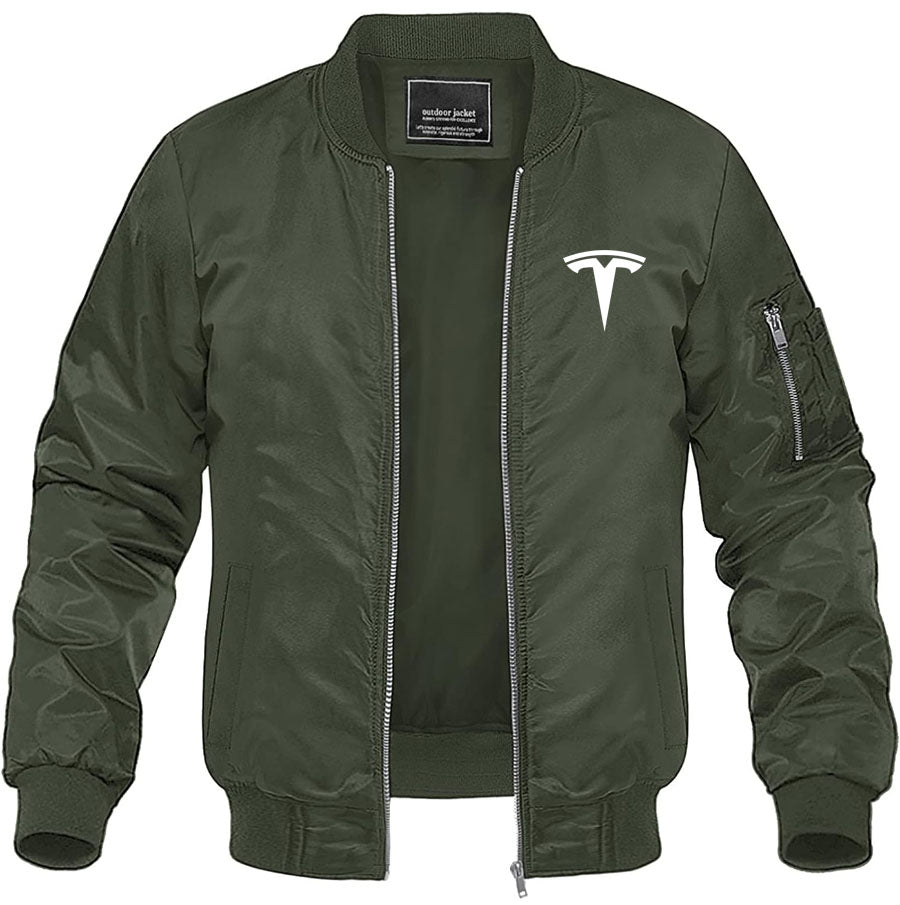 Men's Tesla Lightweight Bomber Jacket Windbreaker Softshell Varsity Jacket Coat