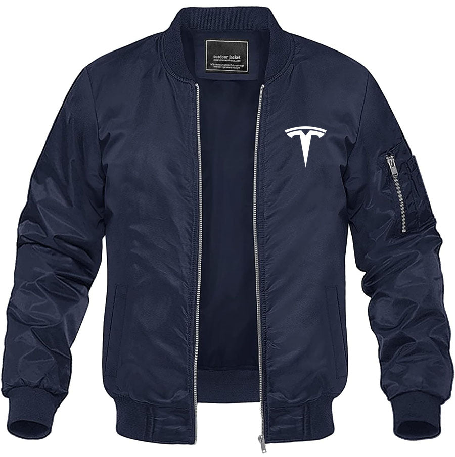 Men's Tesla Lightweight Bomber Jacket Windbreaker Softshell Varsity Jacket Coat