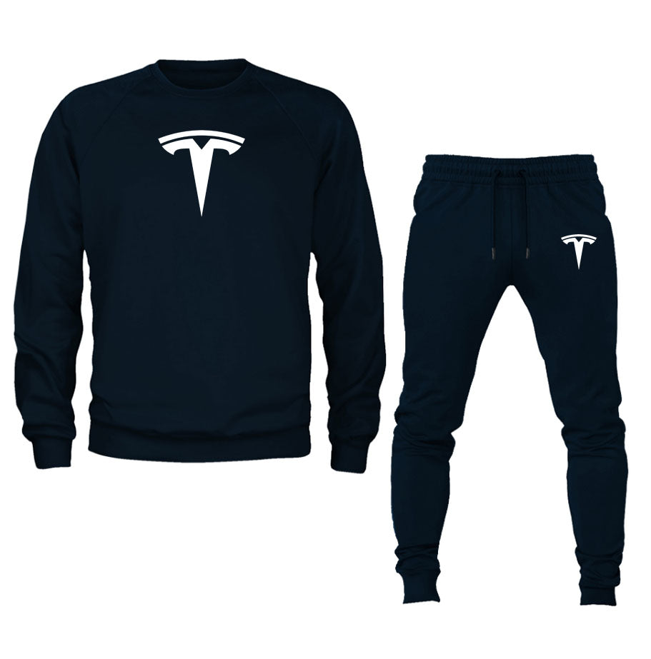 Men's Tesla Crewneck Sweatshirt Joggers Suit