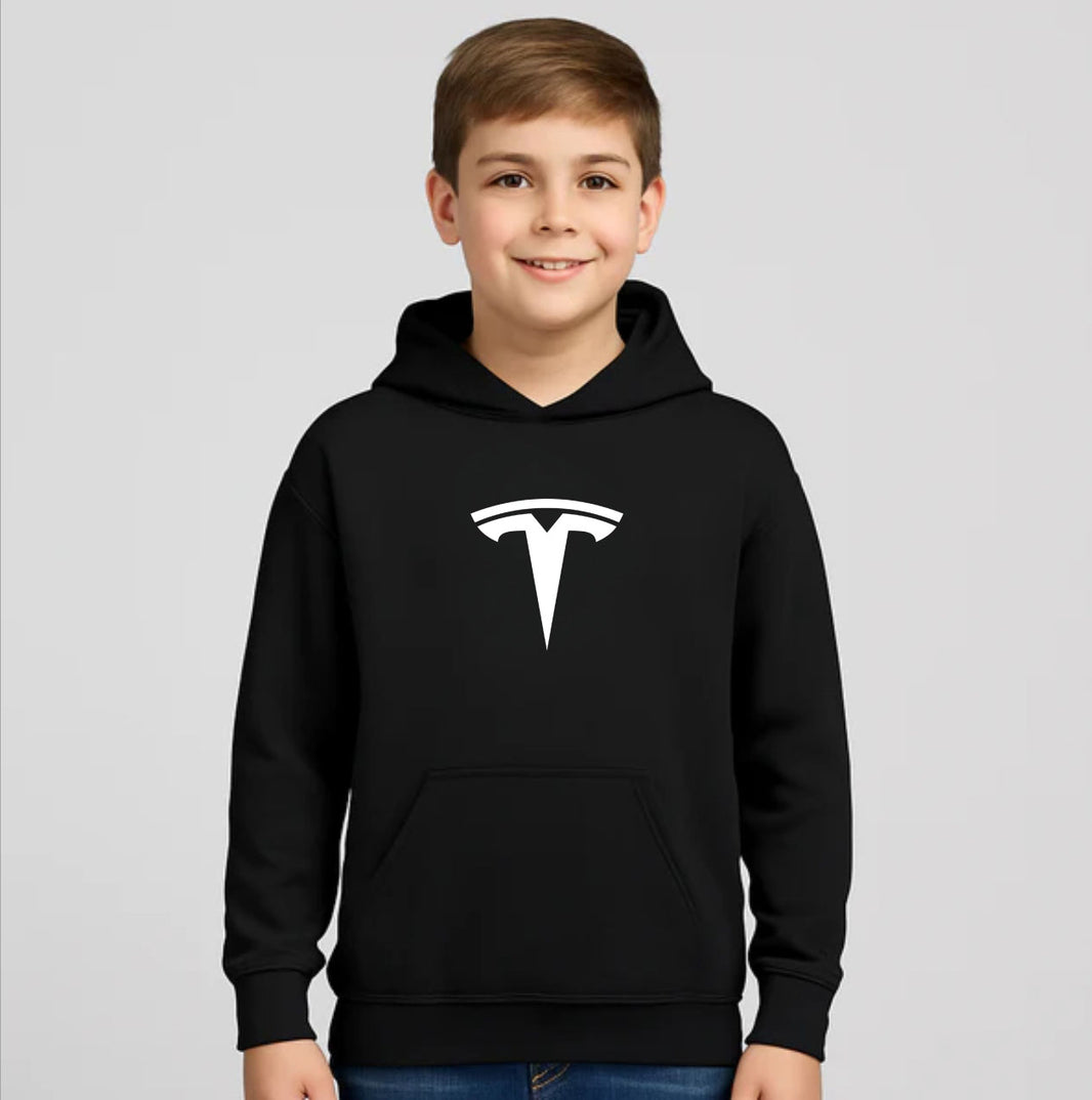 Youth Kids Tesla Pullover Hoodie