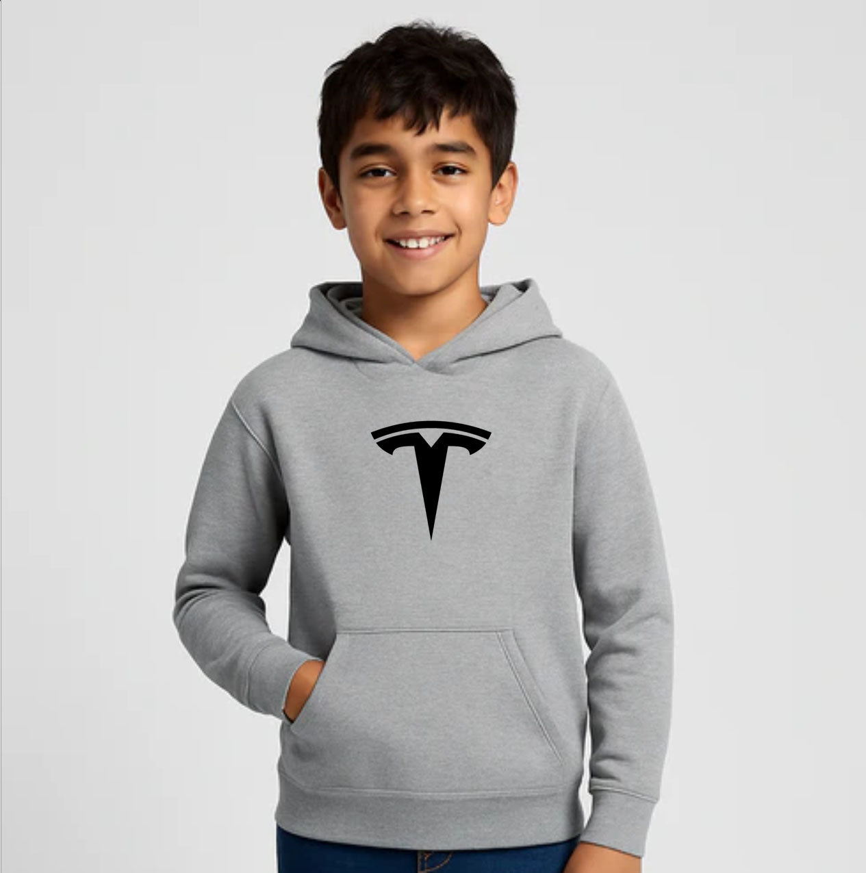 Youth Kids Tesla Pullover Hoodie