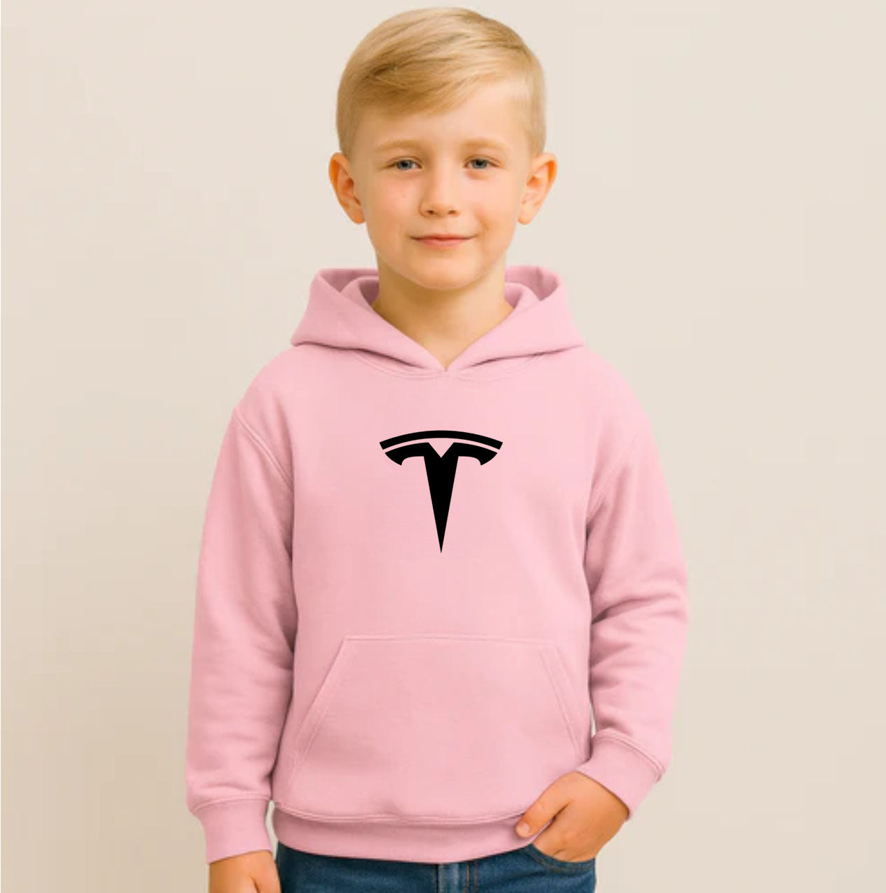 Youth Kids Tesla Pullover Hoodie