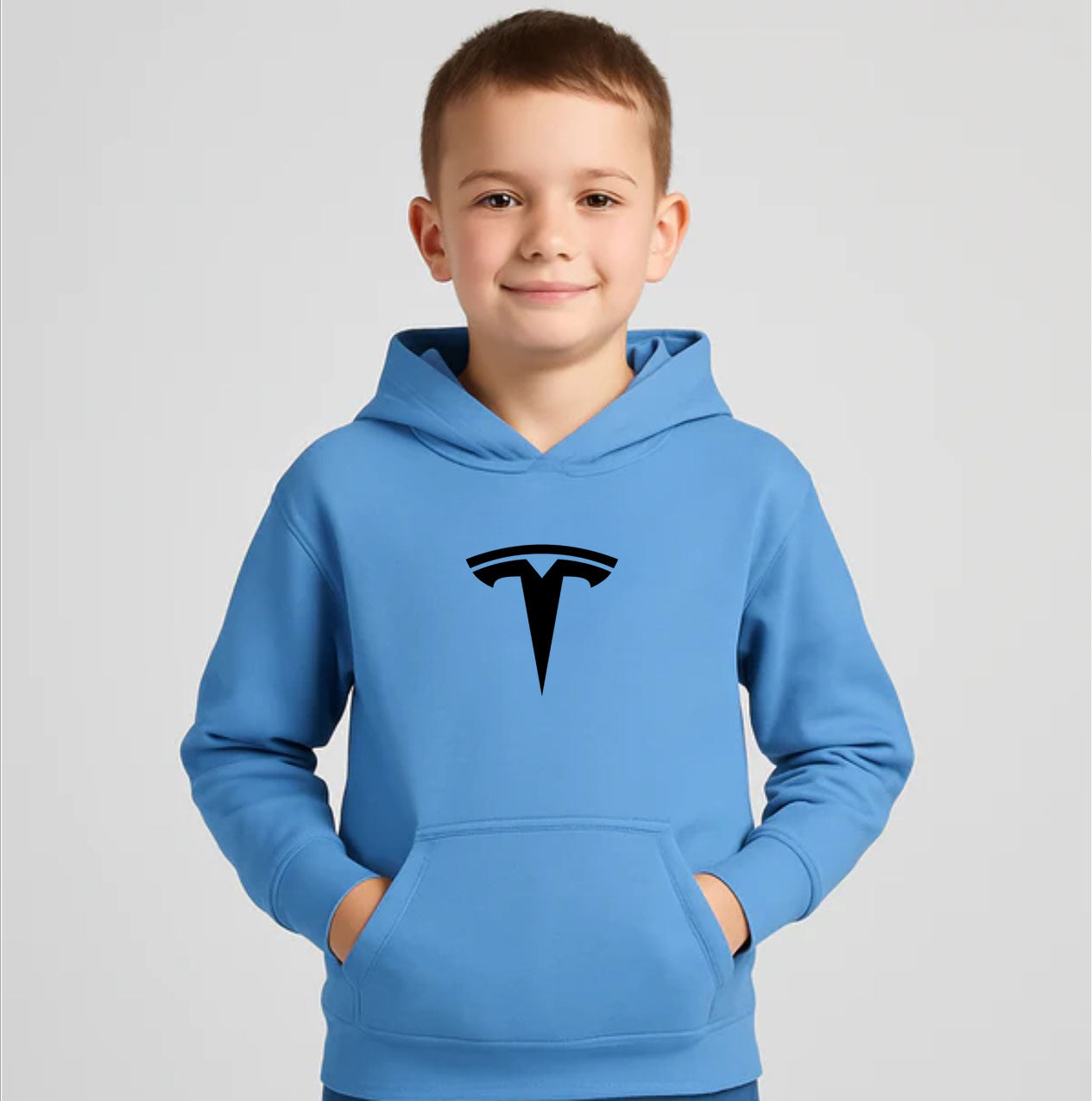 Youth Kids Tesla Pullover Hoodie