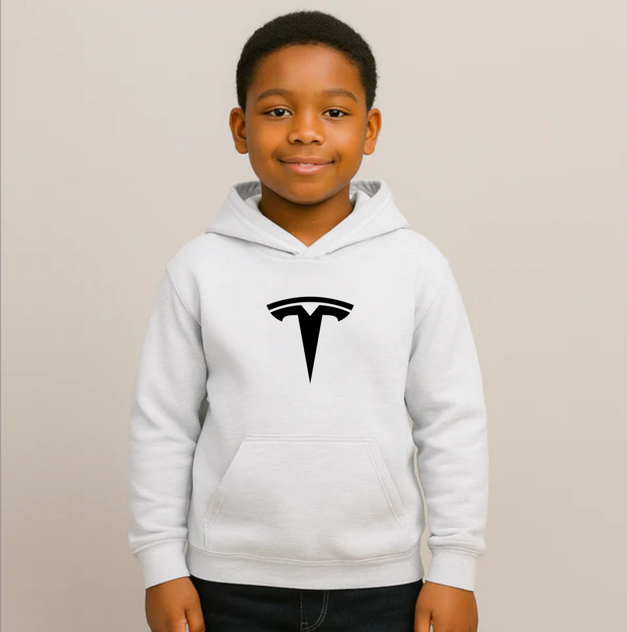 Youth Kids Tesla Pullover Hoodie